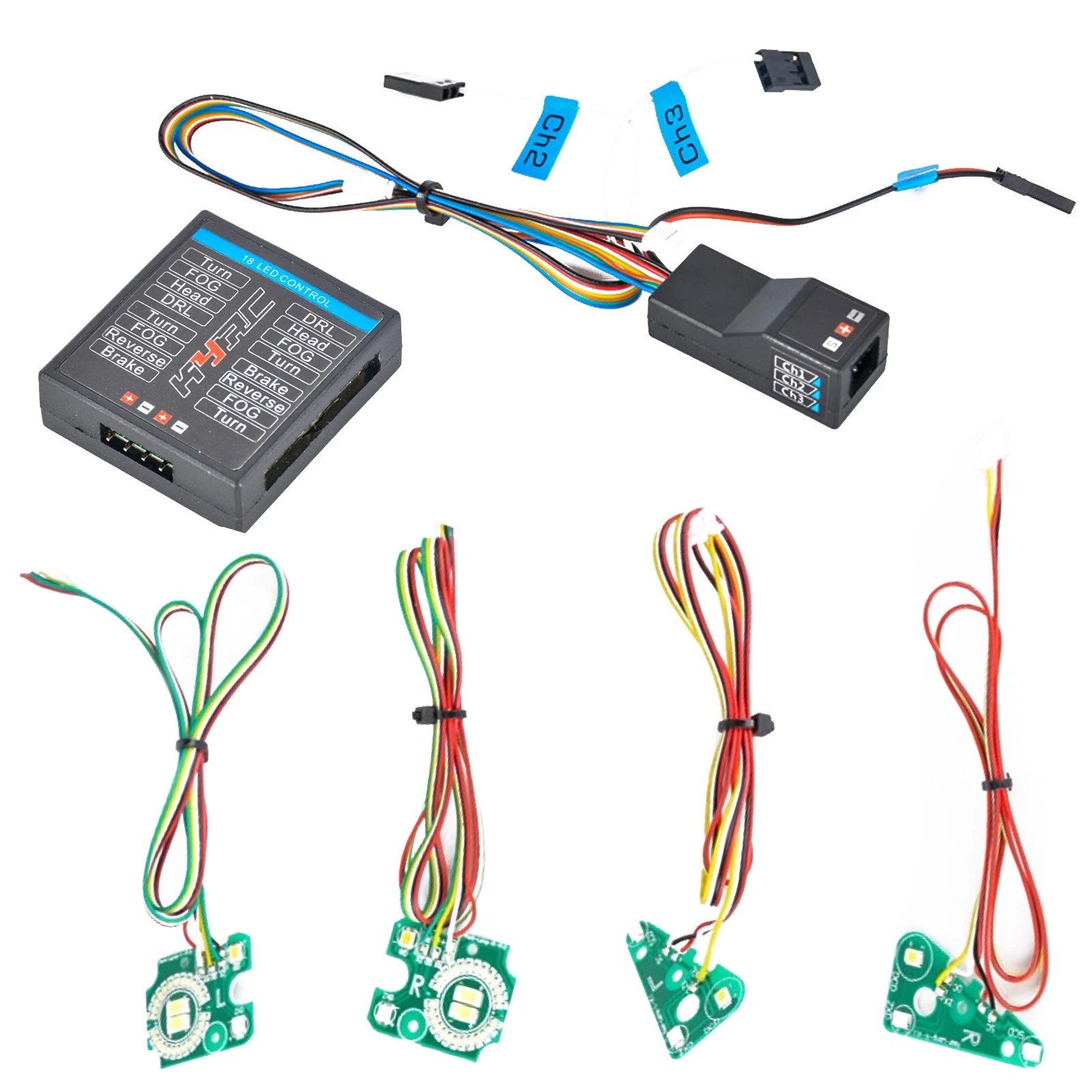 1/10 Rc Car Linkage Light Group Lamp Kit Replacement For Rover