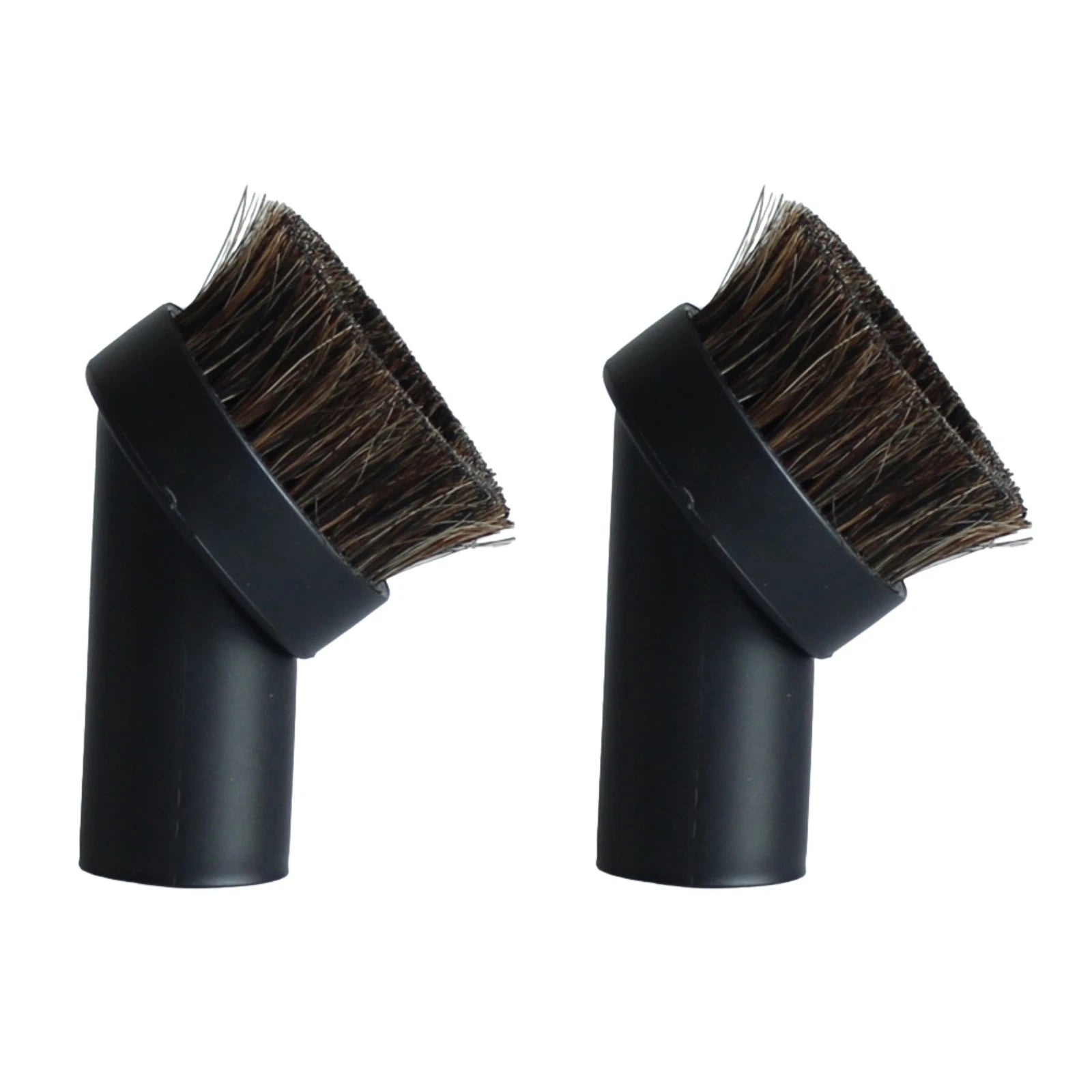 Black Round Horsehair Dust Brush 1.25'' For Vacuum Hose Most Cleaners
