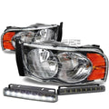 Chrome Housing Clear Lens Headlight+ambe<wbr/>r | Built Supply Co