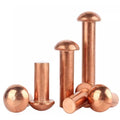 Copper Round Head Rivet Fasteners DIN 660, M1.5 to M8