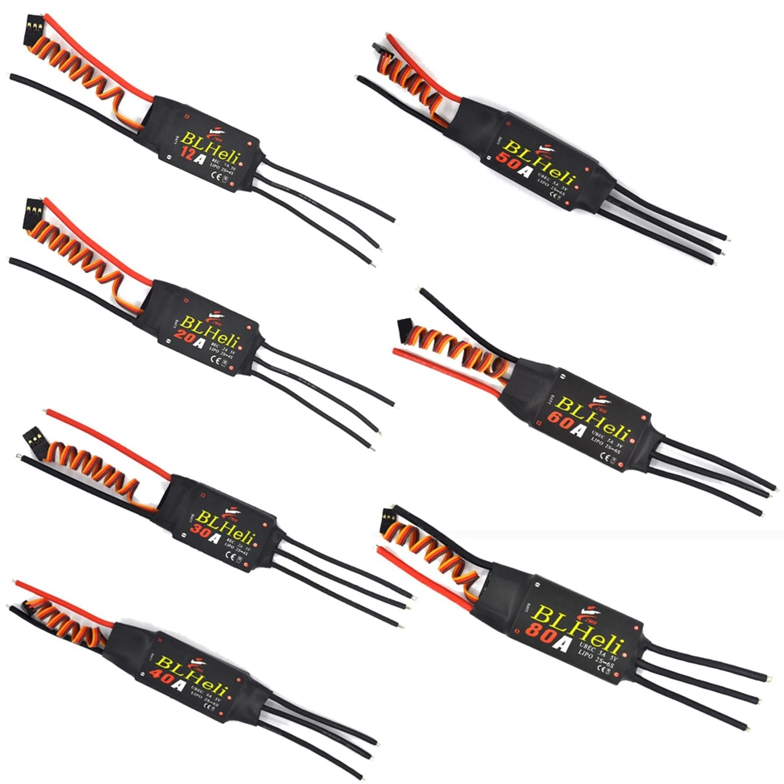 Brushless Esc 80a - 12a Blheli Motor Speed Controller For Fixed-wing
