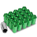 Open End M12x1.25 44mm Tall 25mm Od Green Aluminum | Built Supply Co