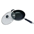 12.5" Nonstick Wok Pan With Lid, Dishwasher And Oven Safe Skillet,
