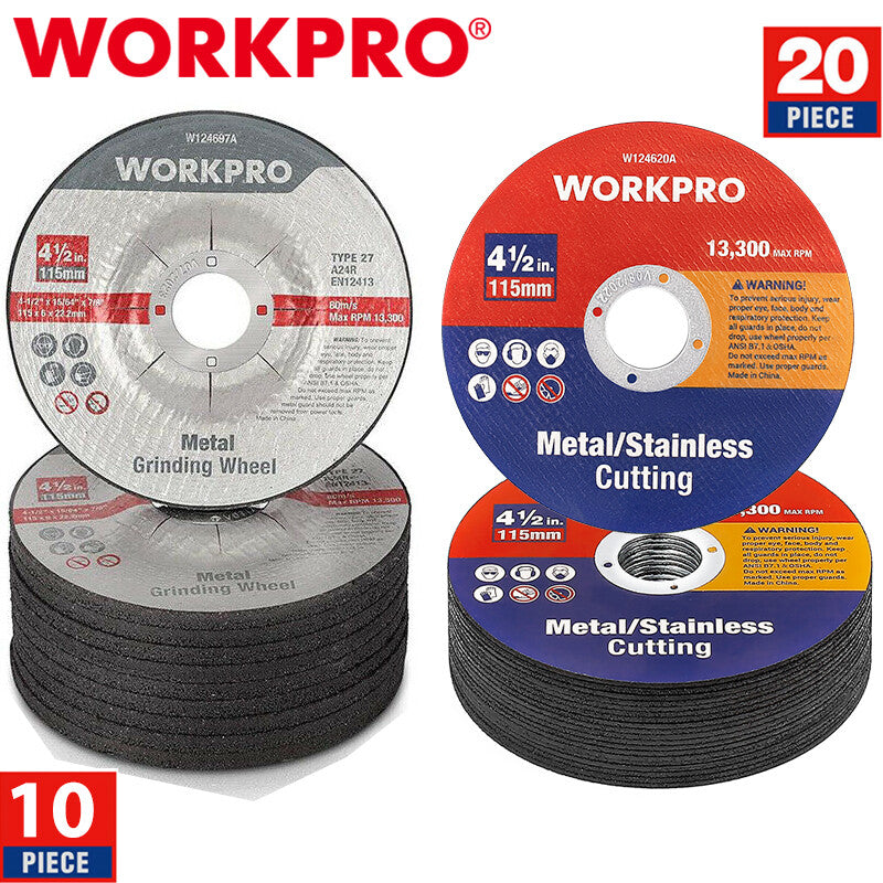 WORKPRO 8-Inch Try Square Aluminum Handle Stainless Steel Ruler
