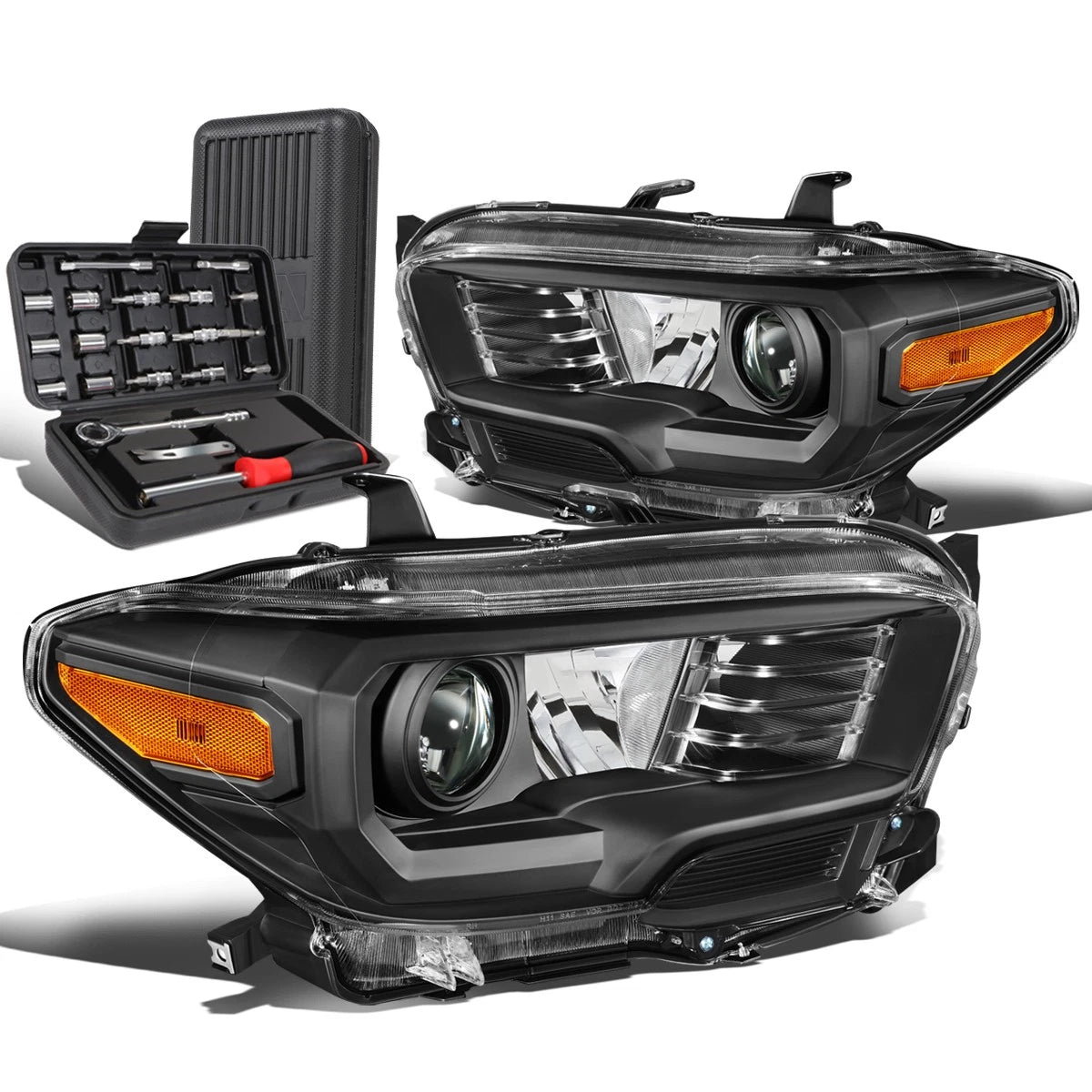 For 2016-2020 Toyota Tacoma Pair Black/amber Signal | Built Supply Co