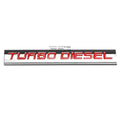 Bumper Sticker Metal Emblem Decal Trim Badge Polish Chrome Red Turbo