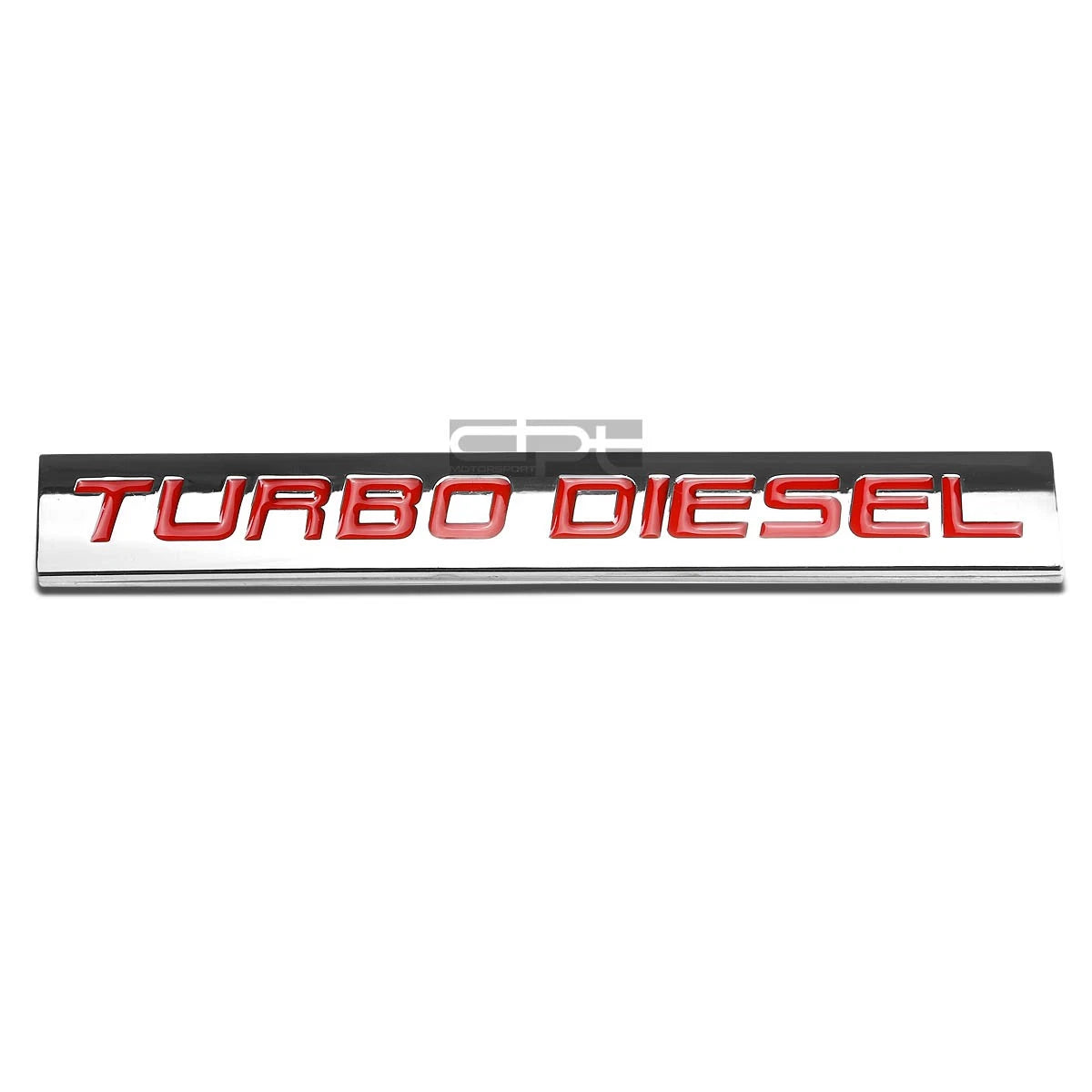 Bumper Sticker Metal Emblem Decal Trim Badge Polish Chrome Red Turbo