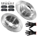 Rear Disc Brake Rotors Ceramic Pads for Honda Odyssey 2011-2017 Pilot
