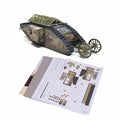 Diy 1:35 Scale Wwi British Mark.i Male Tank Paper Model Military