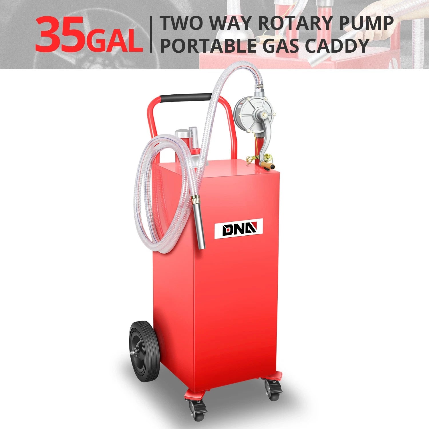 Red 35 Gallon Portable Steel Gasoline Diesel Fuel | Built Supply Co