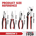 ARROW 4-Piece Pliers Set 8" Diagonal Long Nose Slip Joint 10" Groove Joint Plier