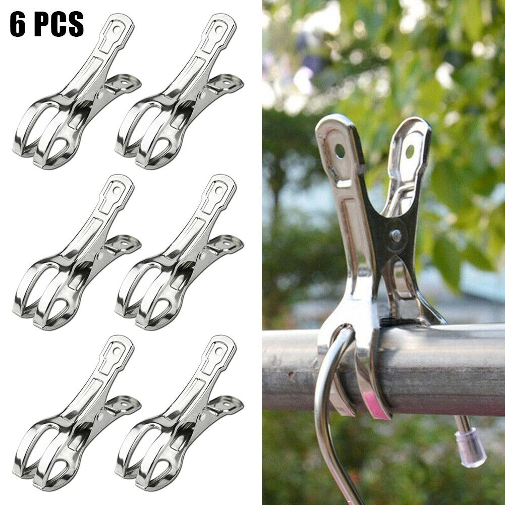 Bathroom Cloth Clip Stainless Steel Washcloths Clip Windproof