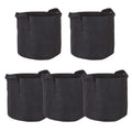 5-pack 7 Gallon Grow Bags Aeration Fabric Pots Soil W/ Handles Plant