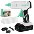 HAUSHOF 20V Cordless Hot Melt Glue Gun Kit Fast Preheating 20PC Full Size Sticks