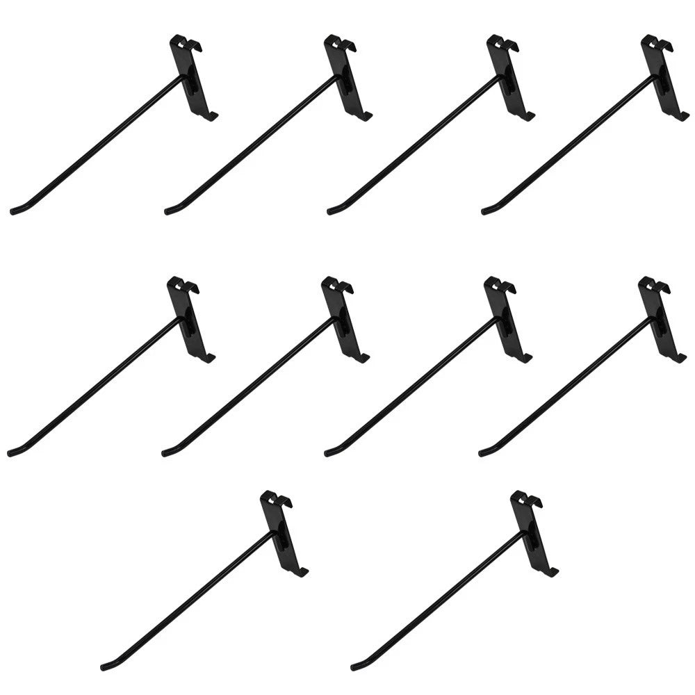 8 Inch Gloss Black Metal Wire Gridwall Hooks Grid Panel Display Hanger