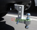 Aluminum 6" Drop Adjustable Tow W/dual Hitch Ball 2",2-5/16"