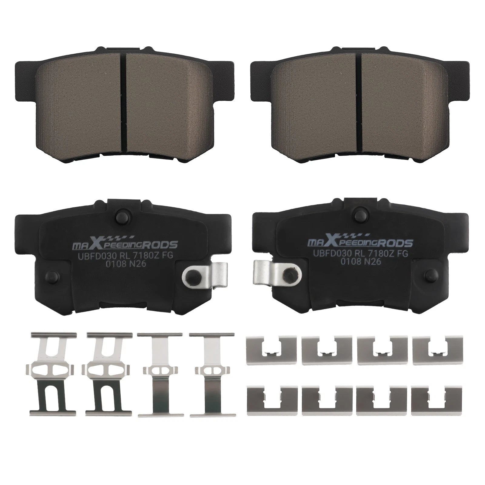 Rear L&amp;R Ceramic Brake Pads Kit for Honda Accord 1991-2007 Civic 2002-2013 D537