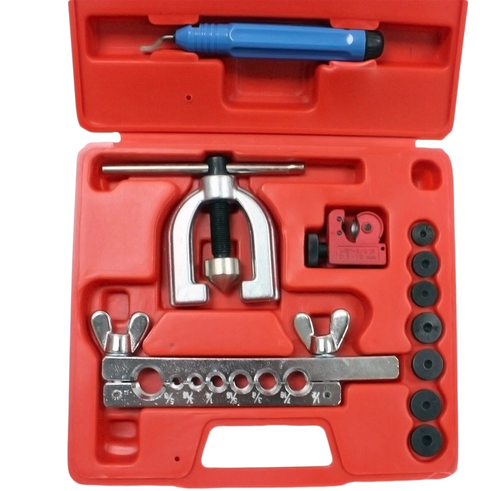 Sae Double Single Flaring Tool Kit Brake Line & Brass Tubing Tool 45
