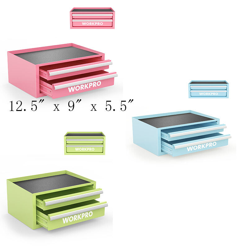 WORKPRO 12.5" Mini Tool Box with 2 Drawers by WORKPRO