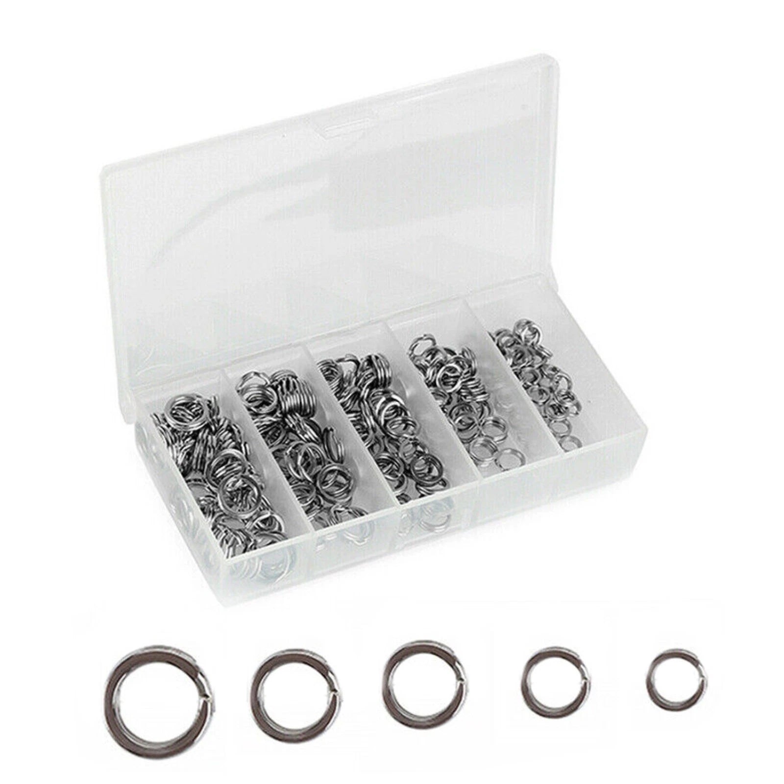 5-9mm Stainless Steel Fishing Split Rings 70-175lb Jigging Lures