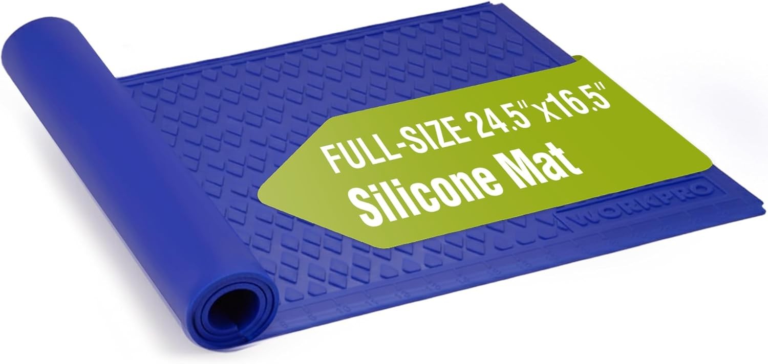 Workpro Silicone Glue Mats Non-Stick Pad Workbench Protector Anti-Slip