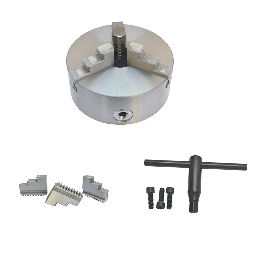Solid Jaws 8 Inch 3 Jaw Self Centering Scroll Lathe Chuck