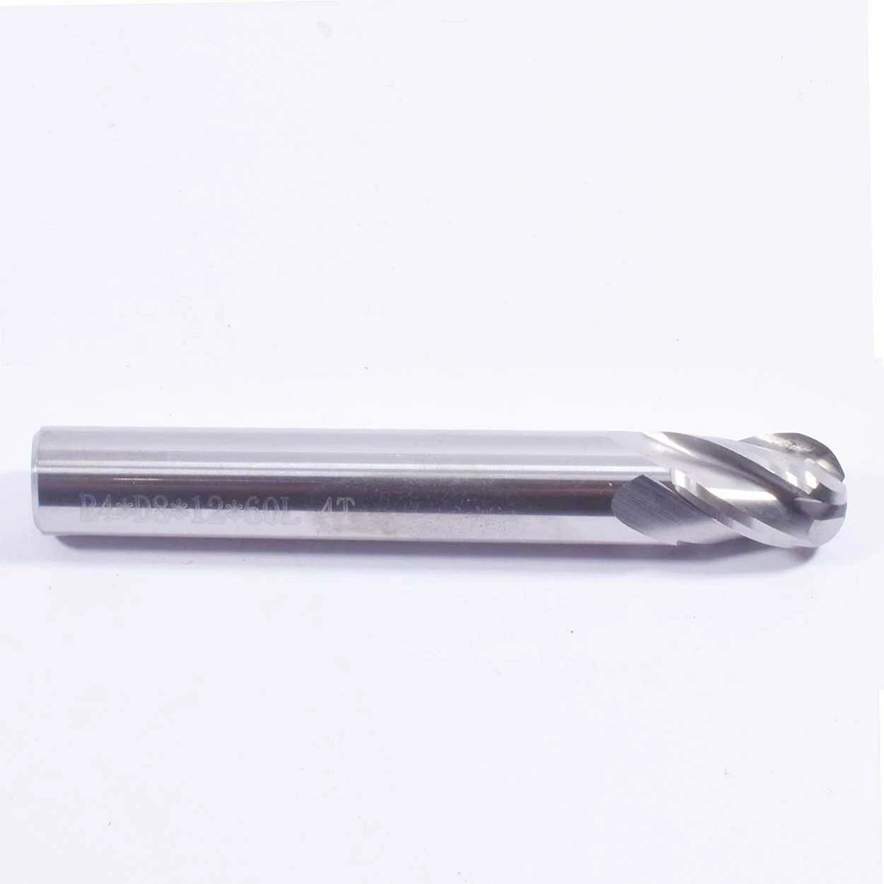 NEW R2 x 2.0"  8MM SHANK 4 FLUTE BALL NOSE CARBIDE END MILL FOR ALUMINUM USA