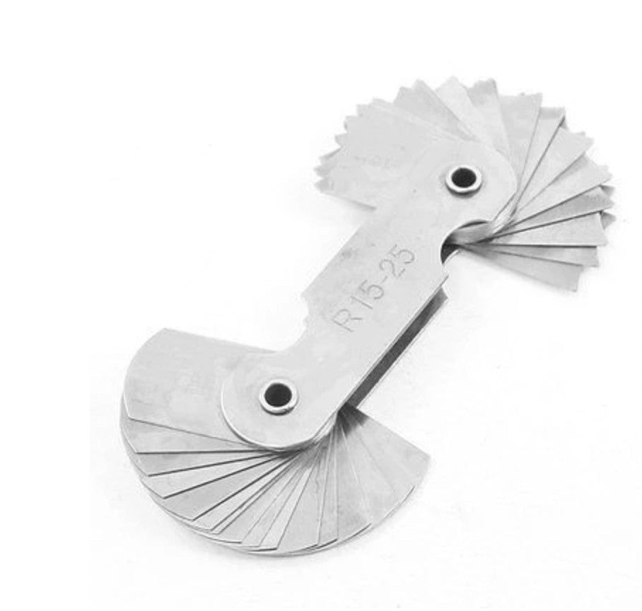 R15-25 Radius Gauge Alloy Steel Fillet Gauge