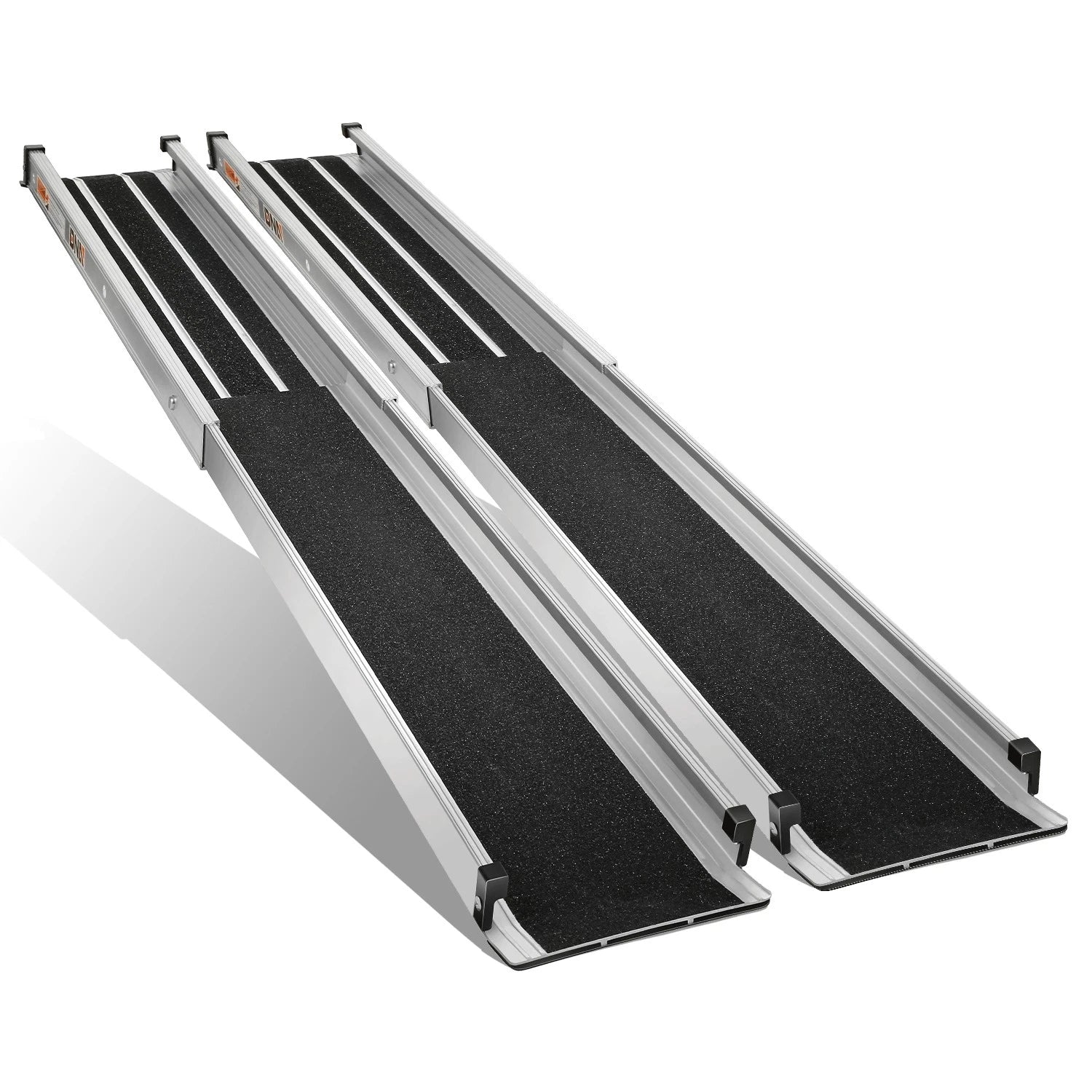 36"lx 7.5"wx 1.9"h 600lbs Aluminum Adjustable Black Access Ramp