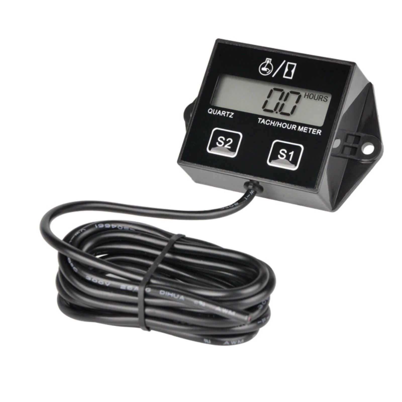 Digital Engine Rpm Tach Hour Meter Tachometer Gauge For Moto Marine