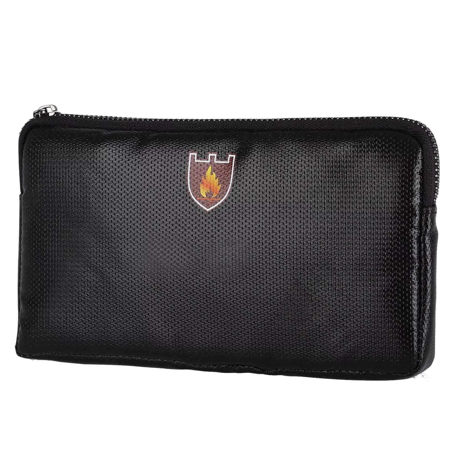 Upgrade Document Pouch Black Fireproof Waterproof Safe Cash Money Bag