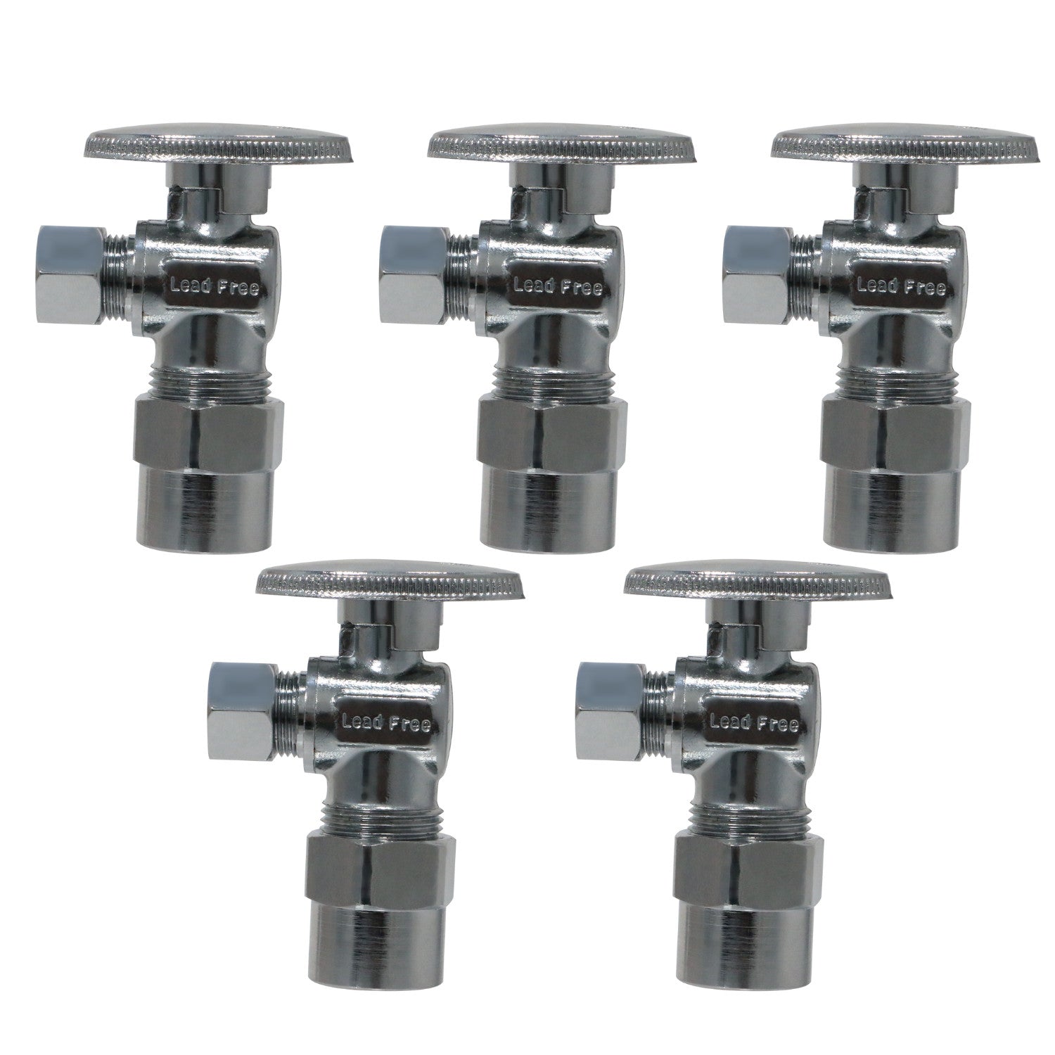 5 Pcs XFITTING 1/2" CPVC x 3/8" OD Compression Angle St