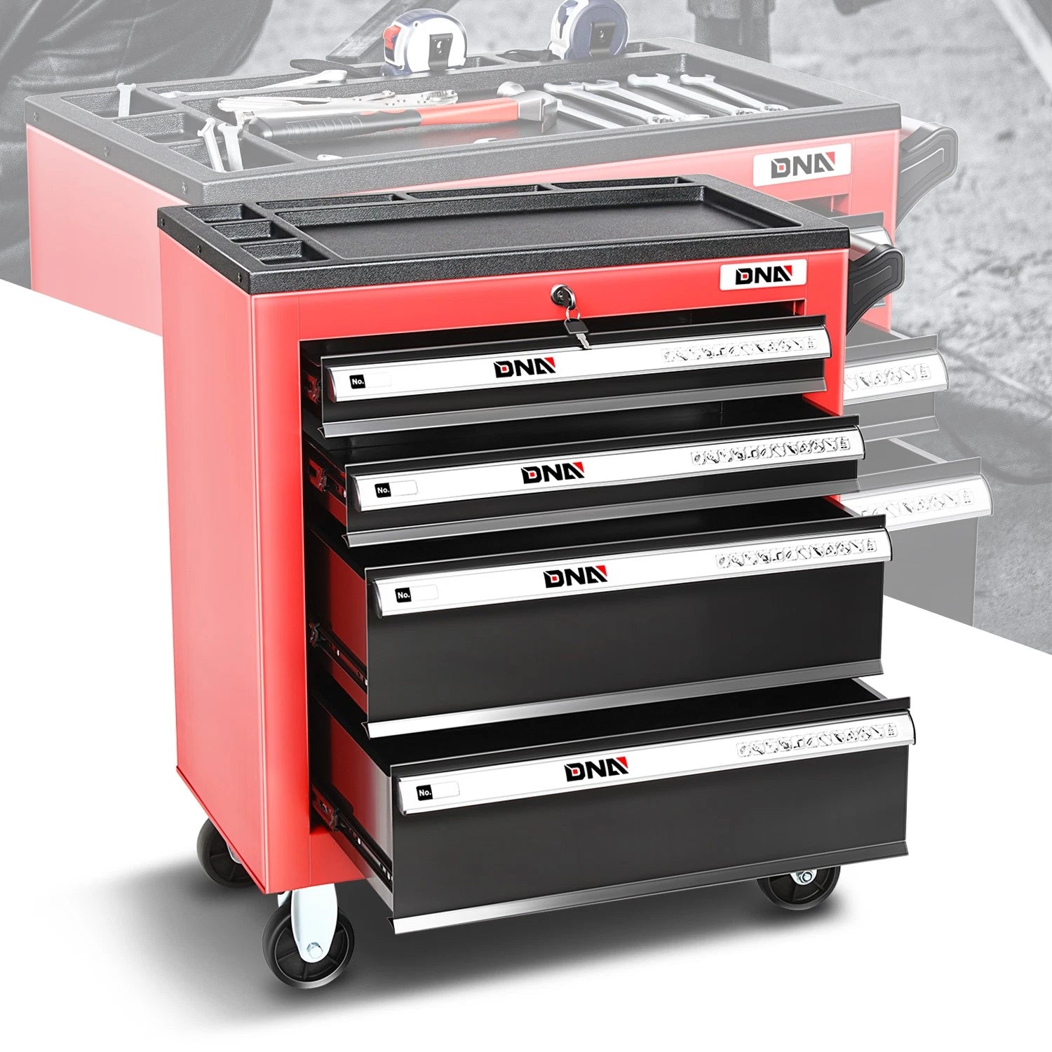 4-drawer Rolling Tool Cart Slide Top Storage | Built Supply Co