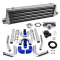 Aluminum Turbo Intercooler 27"x7"x2.5" &amp; 2.5" Pipe Tube &amp; Silicone Hose Kit