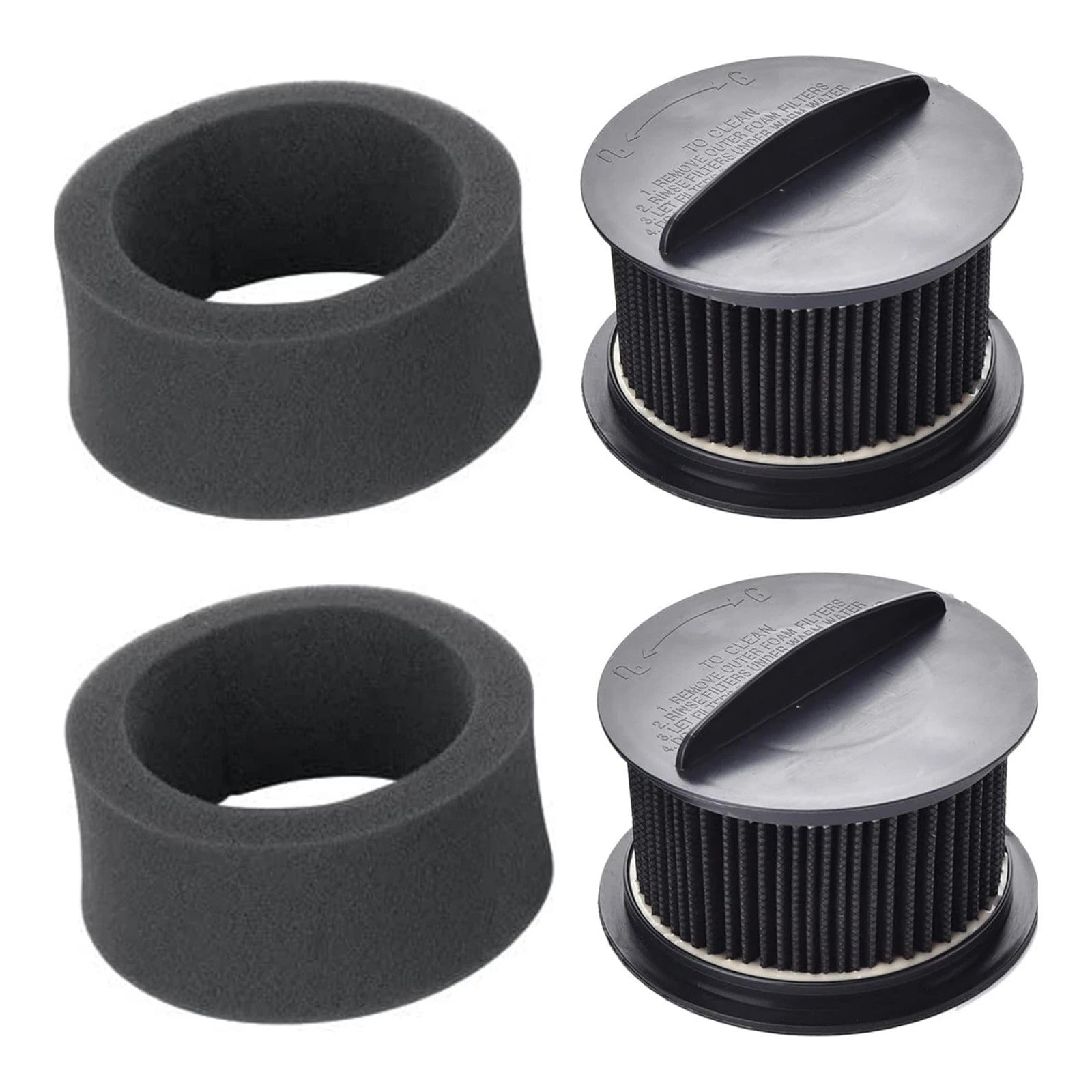 2 Inner + 2 Foam Filter Set For Bissell Powerforce Helix 1240 12401