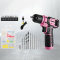 Workpro Pink Cordless Drill Driver Set 3/8 Keyless Chuck 53PC Bit