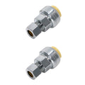 2 Pack XFITTING OD Compression Adapter Push Fit 1/2" x