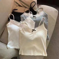 Women Lace Camisole Tank Top With Minimal Chest Pad For Inner Outer