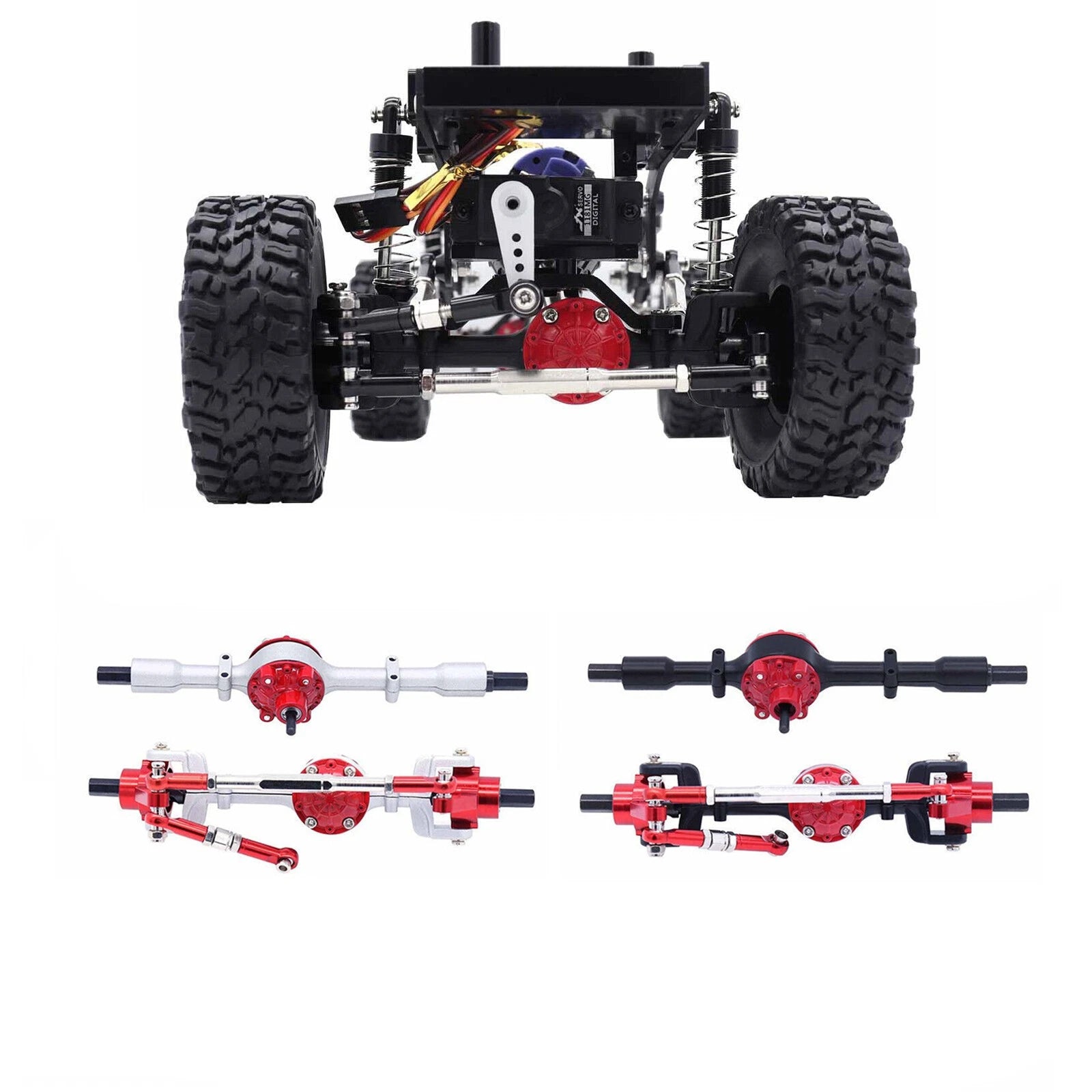 Durable Metal Front+ Rear Axle Kit For Wpl C14 C24 B14 B24 B16 B36