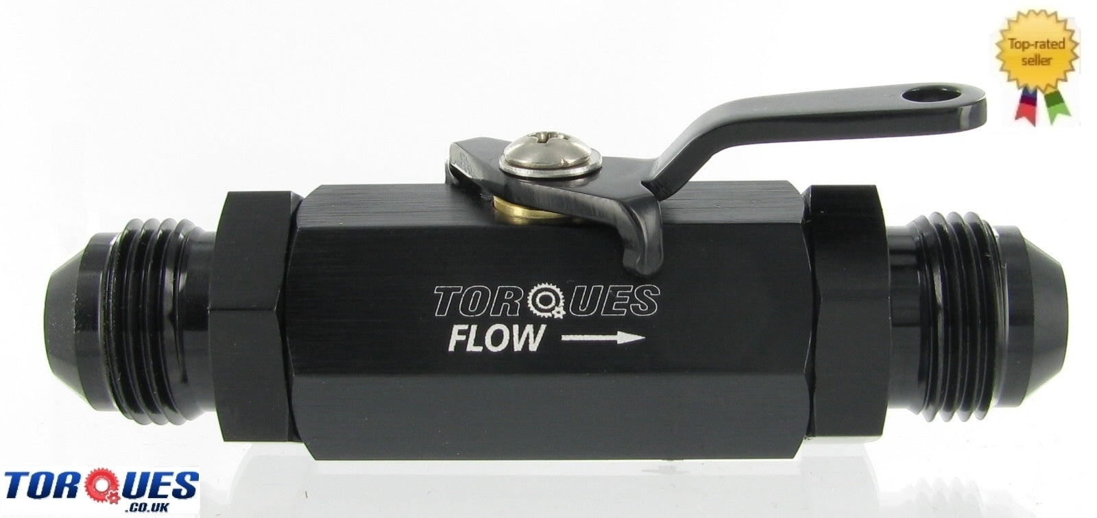 AN -10 (AN10 JIC -10 AN 10 7/8" UNF ) Black Aluminium Inline Shut Off