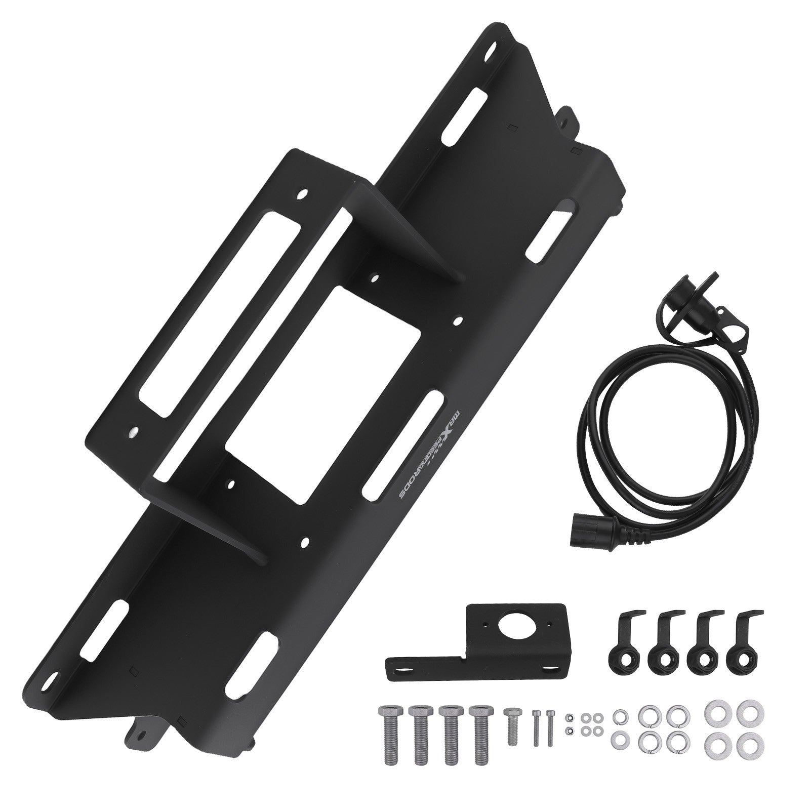 Black Front Winch mount Kit for GMC Sierra Silverado 1500 99-07 Behind