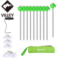 Villey 10-in Heavy Duty Tent Stakes Galvanized Camping Stakes