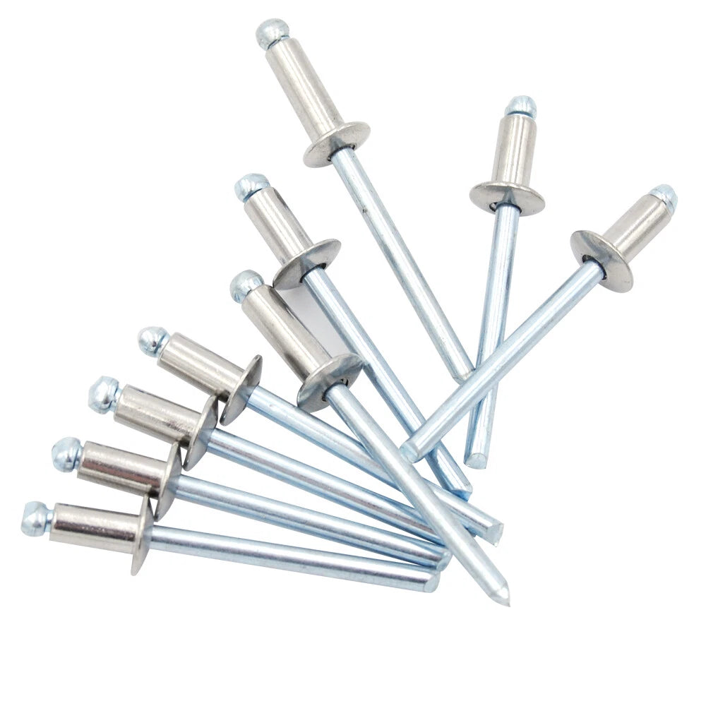 M3 Diameter Stainless Steel Open End Domed Head Blind Pop Rivets