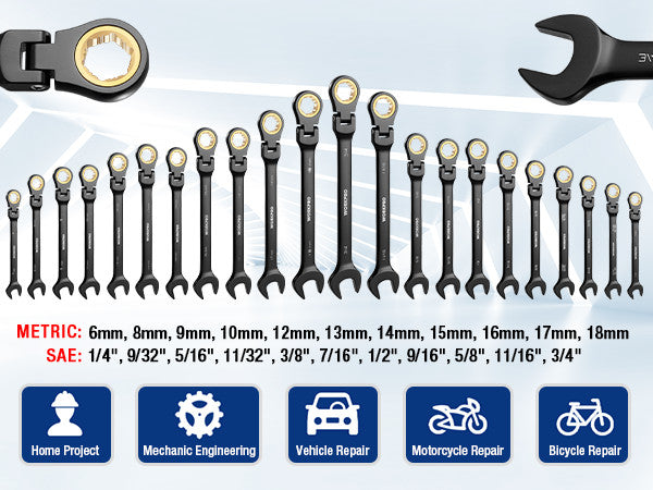 WORKPRO 22-Piece Ratcheting Wrench Set by WORKPRO
