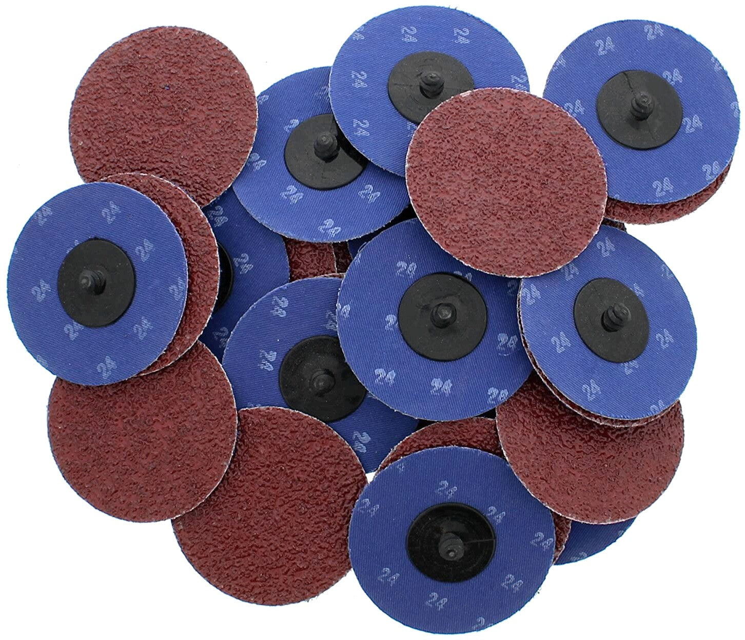 25PC 3 in 24 Grit Quick Change Grinding Sanding Disc Type R for Die