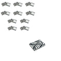 Zebra Jewelry Gift Boxes Cotton Filled Batting 5-3/8'' X 3-7/8''