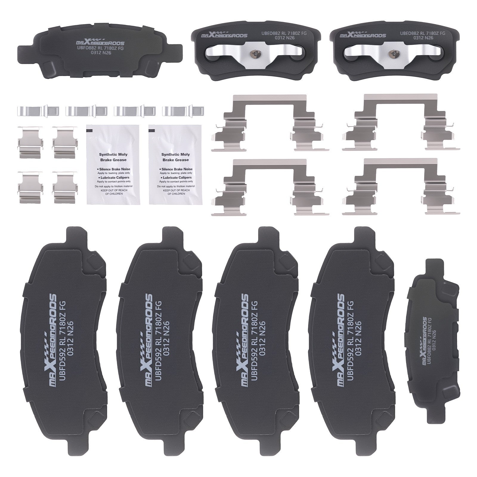 Front Rear Disc Brake Pads Set for Chrysler 200 Sebring/Dodge Avenger