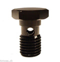 M12 x 1.0mm Aluminium Single Banjo Bolt in Black 20mm Long