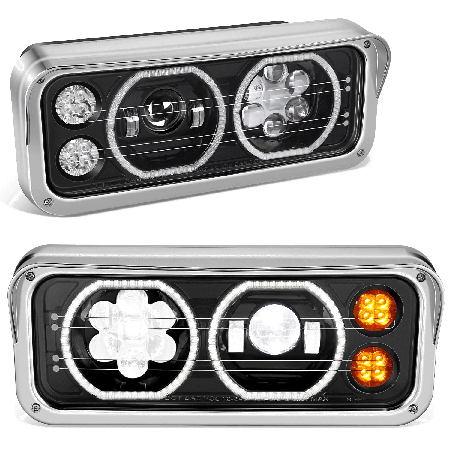 Fit 81-19 Kenworth Peterbilt White Halo Ring Led | Built Supply Co
