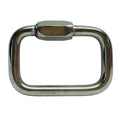 Stainless Steel T316 1/8" Square Quick Link Locking Carabiner 330 Lbs